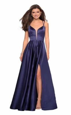 La Femme 26994 Dress -Clothing Shop 26994 Navy F