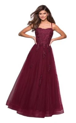 La Femme 27441 Dress -Clothing Shop 27441 Burgundy F2 f3dd091d fb78 49be abed 822f6d1ecb07