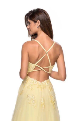 La Femme 27441 Dress -Clothing Shop 27441 PaleYellow B