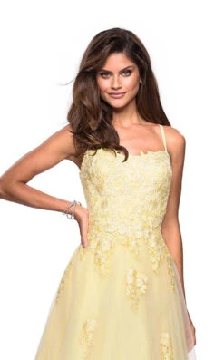 La Femme 27441 Dress -Clothing Shop 27441 PaleYellow F
