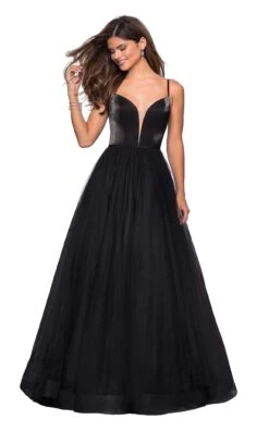 La Femme 27485 Dress -Clothing Shop 27485 Black F2