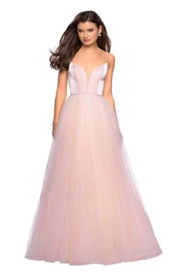 La Femme 27485 Dress -Clothing Shop 27485 Blush F2