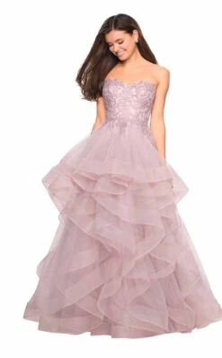 La Femme 27620 Dress 13 La Femme 27620 Dress -Clothing Shop 27620 Mauve F2