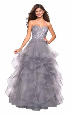 La Femme 27620 Dress 12 La Femme 27620 Dress -Clothing Shop 27620 Silver F