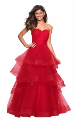 La Femme 27624 Dress -Clothing Shop 27624 Red F