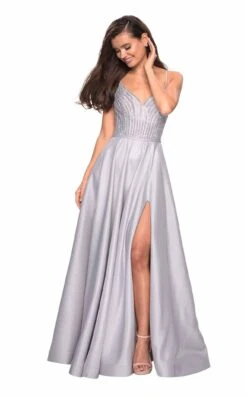 La Femme 27634 Dress -Clothing Shop 27634 Silver F2