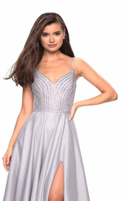 La Femme 27634 Dress -Clothing Shop 27634 Silver F 1