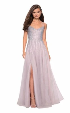 La Femme 27750 Dress 13 La Femme 27750 Dress -Clothing Shop 27750 Mauve F2