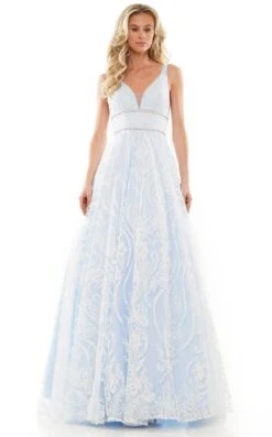 Colors Dress 2834 Dress -Clothing Shop 2834LIGHT BLUE9442