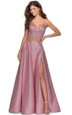 La Femme 28618 Dress -Clothing Shop 28618 Pink F