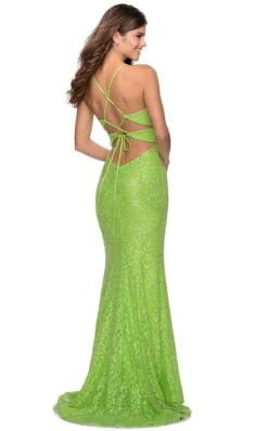 La Femme 28632 Dress 11 La Femme 28632 Dress -Clothing Shop 28632 NeonGreen B