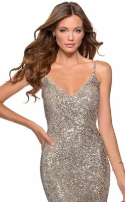 La Femme 28657 Dress -Clothing Shop 28657 Silver F zoom