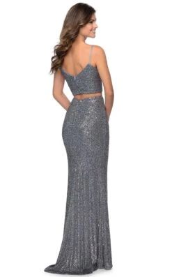 La Femme 28870 Dress -Clothing Shop 28870 Silver B