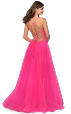 La Femme 28893 Dress -Clothing Shop 28893 NeonPink B