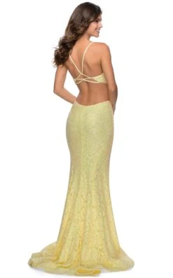 La Femme 28983 Dress -Clothing Shop 28983 PaleYellow B
