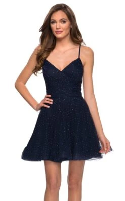 La Femme 29336 Dress -Clothing Shop 29336 Navy F 30