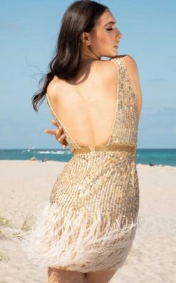 Primavera Couture 3521 Dress -Clothing Shop 3521 NUDE 4