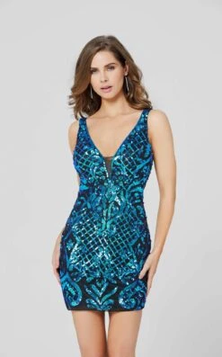 Primavera Couture 3523 Dress -Clothing Shop 3523 Black Blue 3