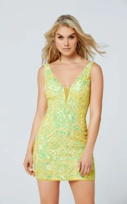 Primavera Couture 3523 Dress -Clothing Shop 3523 Yellow 3