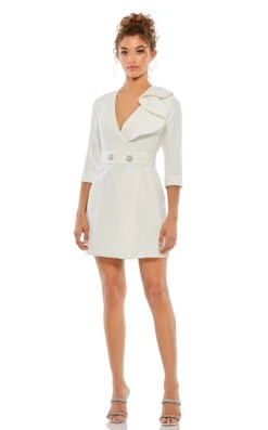 Mac Duggal 55692 Dress -Clothing Shop 55692 White AB