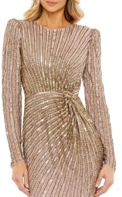 Mac Duggal 5641 Dress -Clothing Shop 5641 Mocha CL