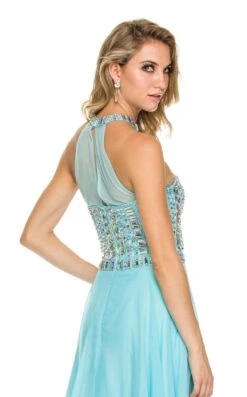 Nox Anabel 8157 Dress -Clothing Shop 8157 AQUA 2 zoom 6191a924 dcd9 40a4 8d9c 7def9cbebe95