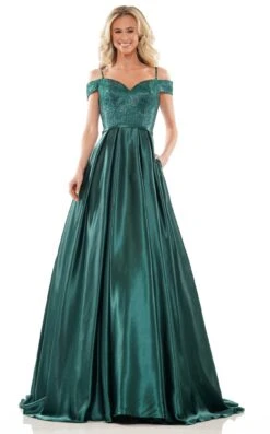Colors Dress G1096 Dress -Clothing Shop G1096 DEEP GREEN