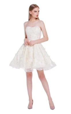 Jadore J14093 Dress -Clothing Shop J14093 Cream