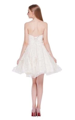 Jadore J14093 Dress -Clothing Shop J14093 Cream back