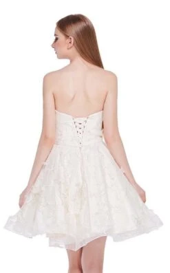 Jadore J14093 Dress -Clothing Shop J14093 Cream back 1 115558