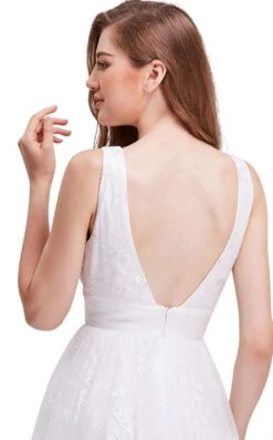 Jadore J16027 Dress -Clothing Shop J16027 Ivory back zoom 809731