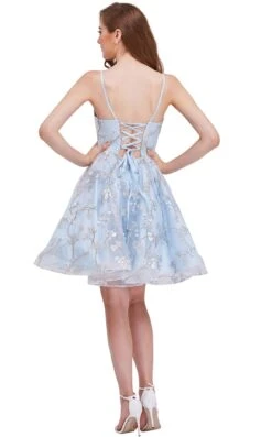 Jadore J16081 Dress -Clothing Shop J16081 Blue back