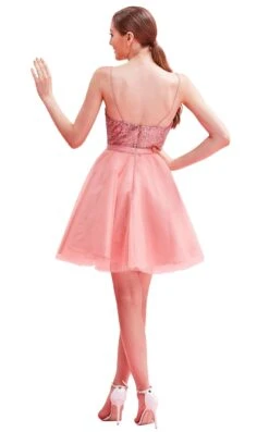 Jadore J16093 Dress 11 Jadore J16093 Dress -Clothing Shop J16093 Babypink back