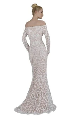 Janique JA3017 Dress 11 Janique JA3017 Dress -Clothing Shop JA3017 WHITE Back 647f1f13 a388 4bf2 8501 b640545ec07a