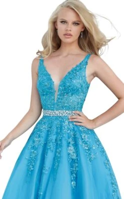 JVN JVN00925 Dress -Clothing Shop JVN00925 TEAL zoom 63bc9aee fc49 4b22 948a 68b6b1d00c07