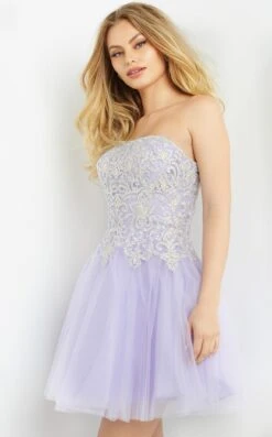 JVN JVN63635 Dress -Clothing Shop JVN63635 LIGHT LAVENDER SILVER 5