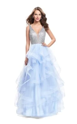 La Femme 26223 Dress 16 La Femme 26223 Dress -Clothing Shop La femme 26223 LightBlue F