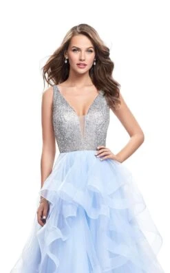 La Femme 26223 Dress 17 La Femme 26223 Dress -Clothing Shop La femme 26223 LightBlue F zoom
