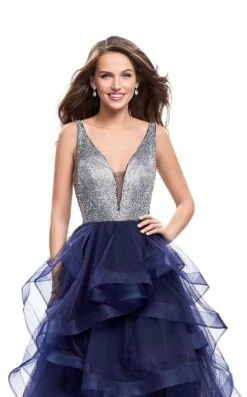 La Femme 26223 Dress 13 La Femme 26223 Dress -Clothing Shop La femme 26223 Navy F zoom