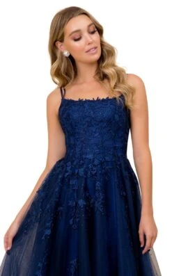 Nox Anabel C415 Dress -Clothing Shop c415 navy blue 2 zoom