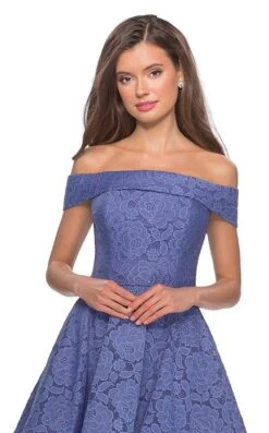 La Femme 28122 Dress -Clothing Shop la femme 28122 periwinkle 1 zoom