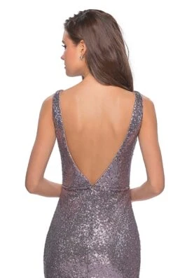 La Femme 28218 Dress -Clothing Shop la femme 28218 darksilver 2 zoom