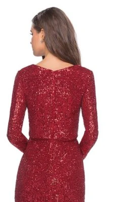 La Femme 28316 Dress -Clothing Shop la femme 28316 red 2 zoom