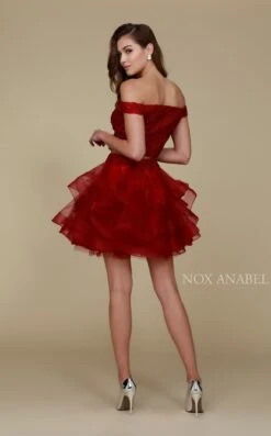 Nox Anabel A613 Dress -Clothing Shop nox a613 burgundy 021