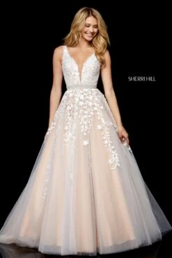 Sherri Hill 11335 Dress 15 Sherri Hill 11335 Dress -Clothing Shop sherrihill 11335 ivorynude 1