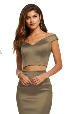 Sherri Hill 52612 Dress -Clothing Shop sherrihill 52612 mocha dress 2