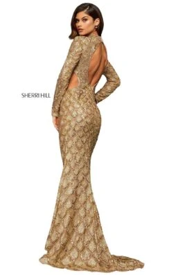 Sherri Hill 52916 Dress -Clothing Shop sherrihill 52916 gold dress 3