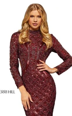 Sherri Hill 52916 Dress -Clothing Shop sherrihill 52916 wine dress 9 772e26f7 a488 49a9 84d5 ac9fa98a7f9f