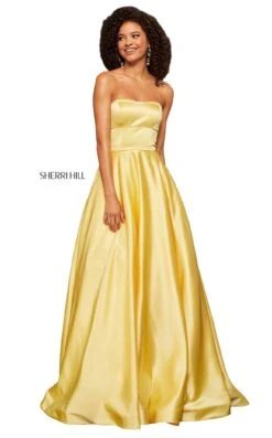 Sherri Hill 52924 Dress -Clothing Shop sherrihill 52924 yellow dress 3