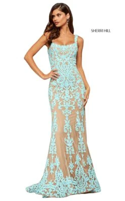 Sherri Hill 52925 Dress 24 Sherri Hill 52925 Dress -Clothing Shop sherrihill 52925 Nude Aqua dress 4 daa33741 e92e 42e7 b623 04d5f0b69b26